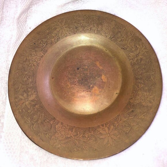 Vintage Chinese copper bowl & saucer - Picture 11 of 14